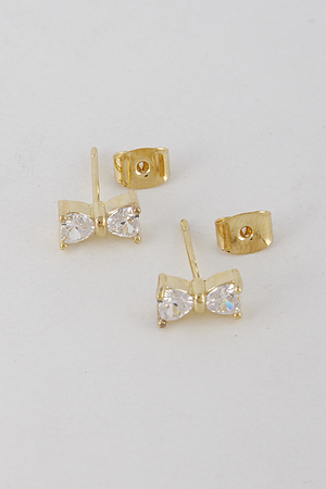 Rhinestone Formal Ribbon Earrings 6GCD5